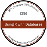 IBM Using R with Databases badge